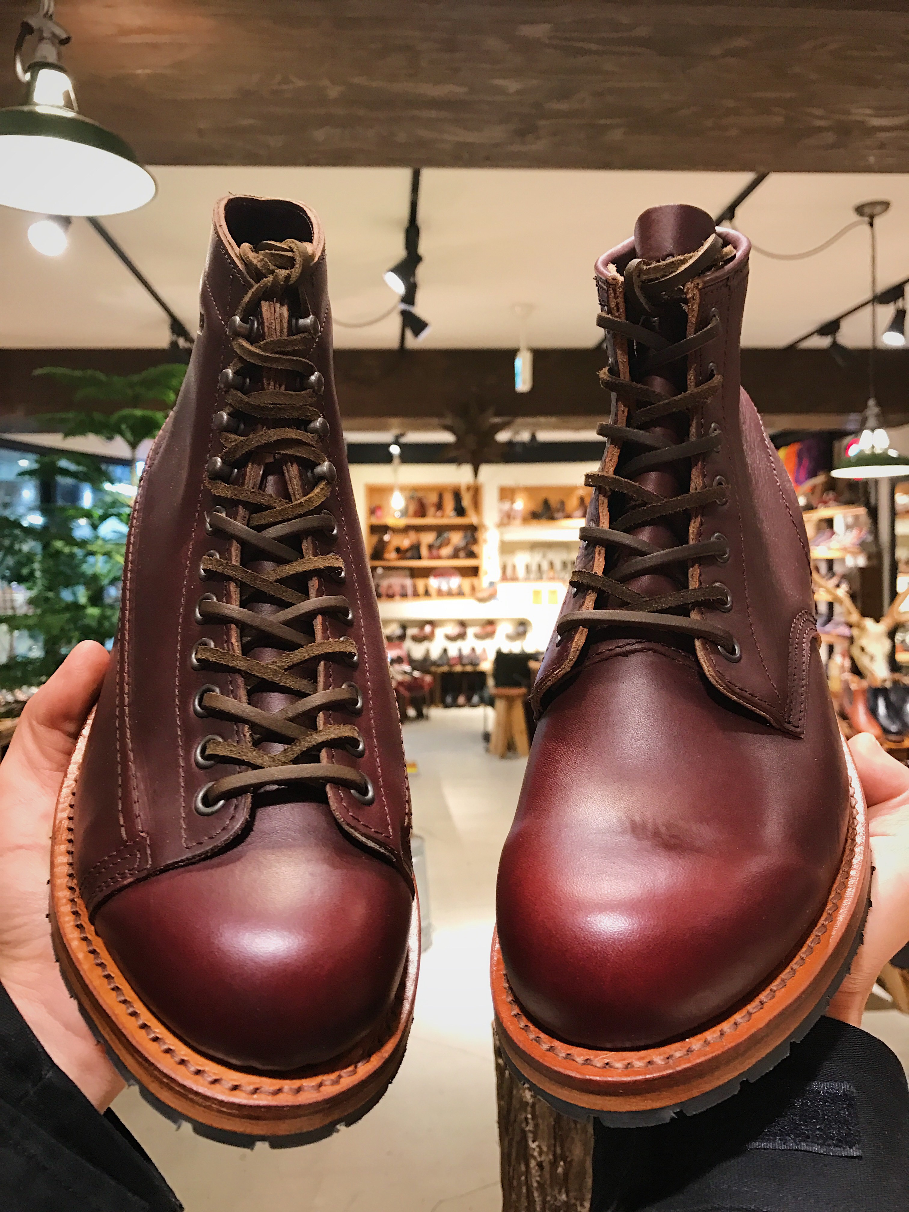 DANNER モカシン 革靴 ワークブーツ レースアップ 黒 4.5 ホームアイホーム ワークブーツ メンズ レディース 6ホール 本革